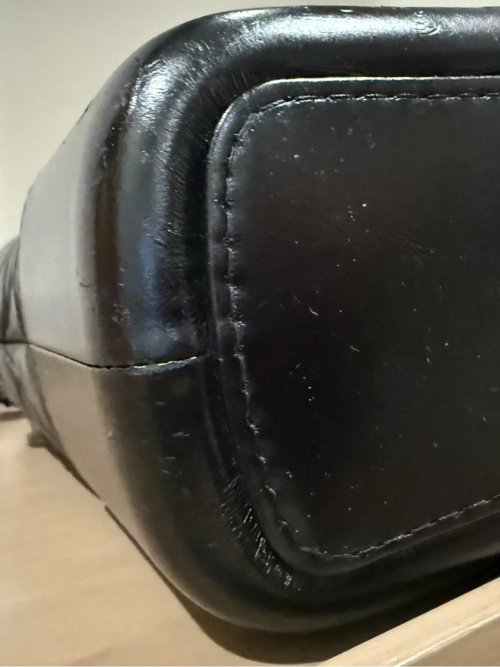 CHANEL Black Quilted Hobo Bag with Leather Base medium size